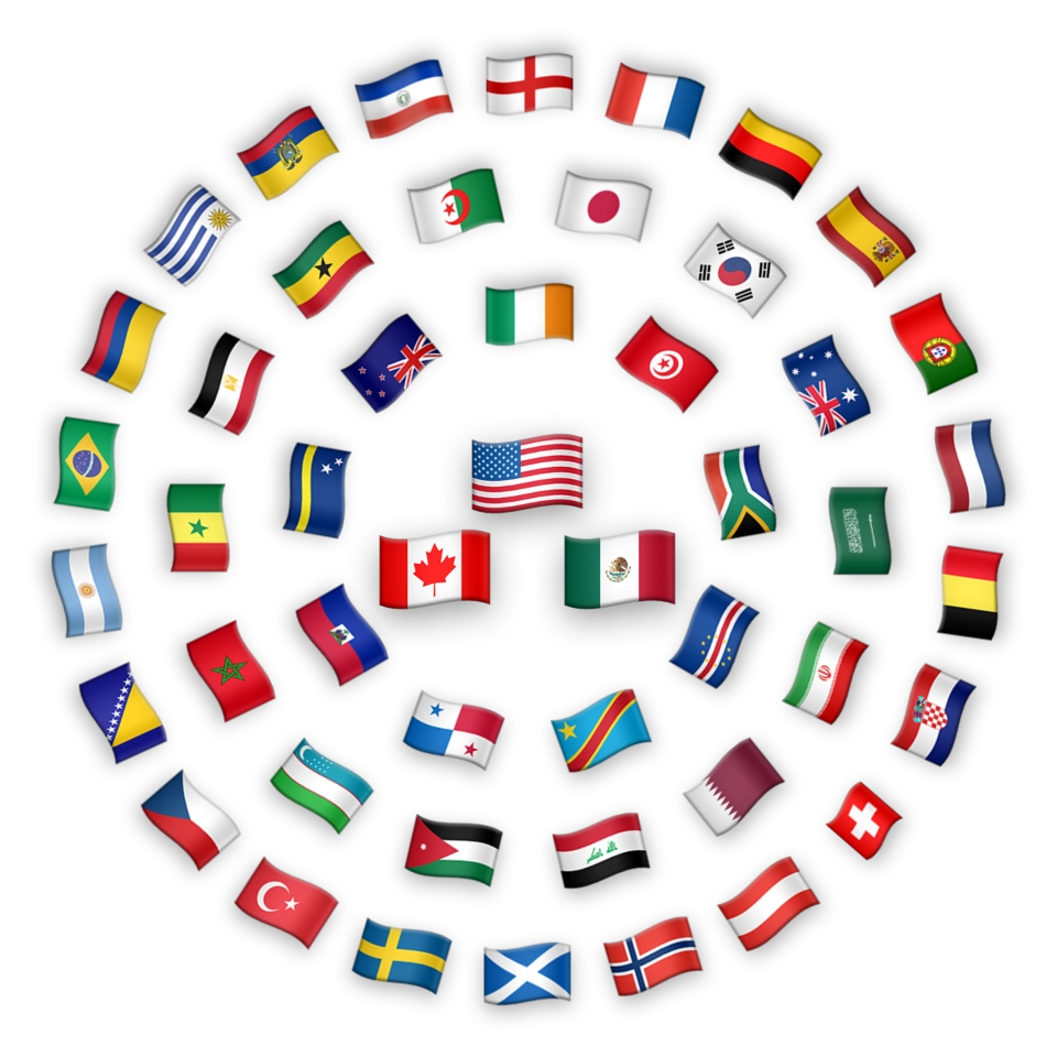 Banderas de selecciones del Mundial 2026